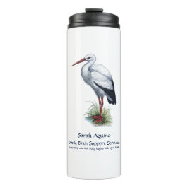 Whimsical Stork Doula Midwife Thermosbeker
