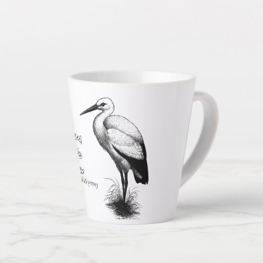 Whimsical Stork Doula Promotional Latte Mok (Rechterhoek)