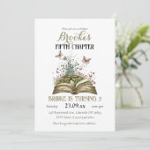 Whimsical Story Magic Book Thema Verjaardagsfeest Kaart (Staand voorkant)