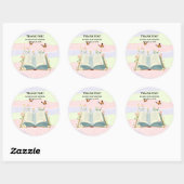 Whimsical Storybook Baby shower Ronde Sticker (Vel)