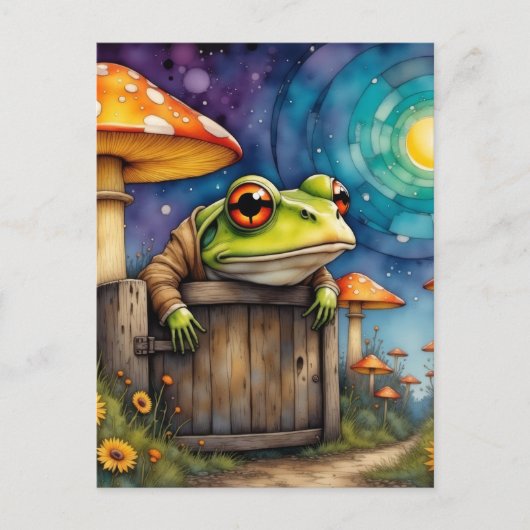Whimsical Storybook Frog Briefkaart (Voorkant)