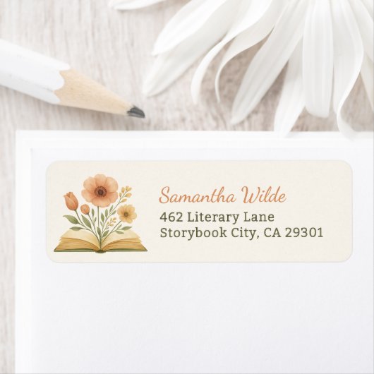 Whimsical Storybook Wildflower Chic Retouradres Etiket (Insitu)