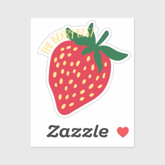 Whimsical Strawberry de beste bes Sticker (Vel)