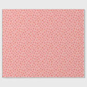 whimsical strawberry pattern on pink cadeaupapier (Vlak)