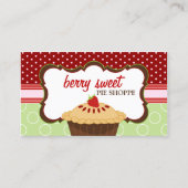 Whimsical Strawberry Pie Bakery Visitekaartje (Voorkant)