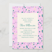 Whimsical Strawberry Pink Green Cute Bridal Shower Kaart (Voorkant)