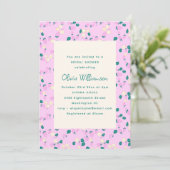 Whimsical Strawberry Pink Green Cute Bridal Shower Kaart (Staand voorkant)