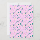 Whimsical Strawberry Pink Green Cute Bridal Shower Kaart (Achterkant)