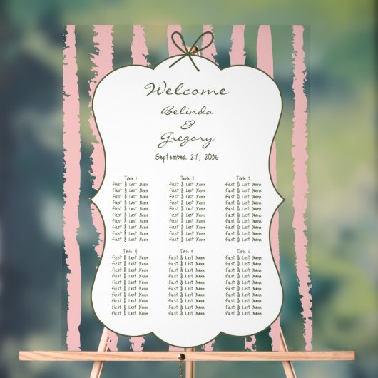 Whimsical Streep Handgeschreven Trouw Zittijd Char Acryl Bord (Neutraal)