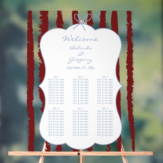 Whimsical Streep Handgeschreven Trouwzaal Plaat Acryl Bord (Neutraal)