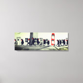 Whimsical street art stretched canvas Print (Voorkant)