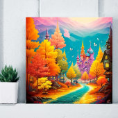 Whimsical Street Rhapsody Kleurrijke Graffiti Art Poster