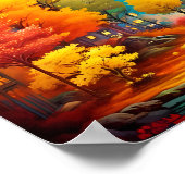 Whimsical Street Rhapsody Kleurrijke Graffiti Art Poster (Hoek)