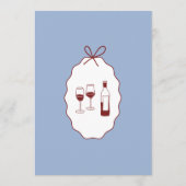 Whimsical Strepen Handgeschilderde Huwelijk Menu (Achterkant)