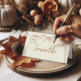 Whimsical Strikplaatskaarten voor Thanksgiving Plaatskaartje