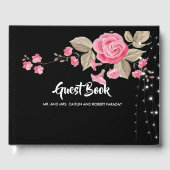 Whimsical String Lights Black Gastenboek (Voorkant)