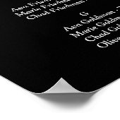 Whimsical String Lights Black Poster (Hoek)