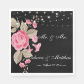 Whimsical String Lights Black Servet (Voorkant)