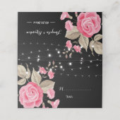 Whimsical String Lights BlackPlace Kaart Plaatskaartje (Buitenkant ongevouwen)