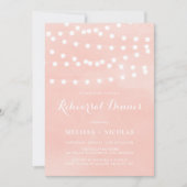 Whimsical String Lights Blush repetitie diner Kaart (Voorkant)