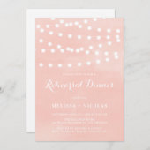 Whimsical String Lights Blush repetitie diner Kaart (Voorkant / Achterkant)