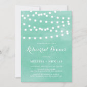 Whimsical String Lights Groene repetitie diner Kaart (Voorkant)