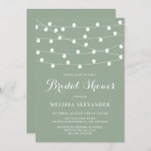 Whimsical String Lights Sage Groen Vrijgezellenfee Kaart (Voorkant / Achterkant)