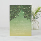 Whimsical String Lights Sprookjeshuwelijk Kaart (Staand voorkant)