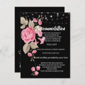 Whimsical String Lights Zwart Accommodatie kaart (Voorkant / Achterkant)