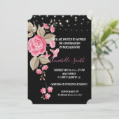 Whimsical String Lights Zwart BEVESTIGING Kaart (Staand voorkant)