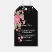 Whimsical String Lights Zwart dank u Cadeaulabel (Voorkant)