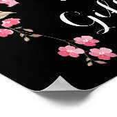 Whimsical String Lights Zwart Kaart & Gift Poster (Hoek)