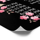 Whimsical String Lights Zwart Orde Poster (Hoek)