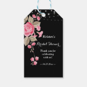 Whimsical String Lights Zwart Vrijgezellenfeest Cadeaulabel (Voorkant)