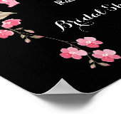 Whimsical String Lights Zwart Vrijgezellenfeest Poster (Hoek)