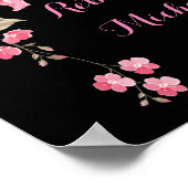 Whimsical String Lights Zwart Welkom Poster (Hoek)