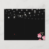 Whimsical String Lights Zwarte ontvangstkaart Aankondigingskaart (Achterkant)