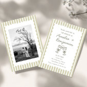 Whimsical Stripe Green champagne Whimsical Kaart