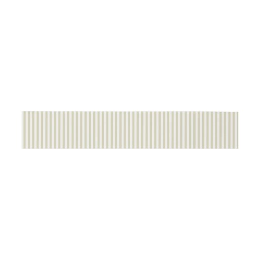 Whimsical Stripe Green Wedding Belly Band Uitnodigingen Wikkel (Vlak)