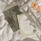 Whimsical Stripe Green Wedding Detail Kaart