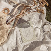 Whimsical Stripe Green Wedding Detail Kaart