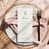 Whimsical Stripe Green Wedding Menu uitnodiging
