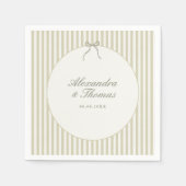 Whimsical Stripe Green Wedding Napkins Servet (Voorkant)