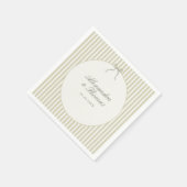 Whimsical Stripe Green Wedding Napkins Servet (Hoek)