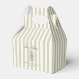 Whimsical Stripe Groen Huwelijk  Bedankdoosjes