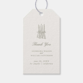 Whimsical Stripe Groen Trouw Favor Tag Cadeaulabel