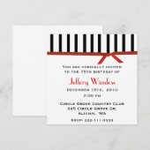 Whimsical Striped Birthday Invitation Kaart (Voorkant / Achterkant)