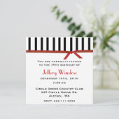 Whimsical Striped Birthday Invitation Kaart (Staand voorkant)