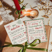 Whimsical Striped Friendsmas Christmas Party Kaart