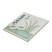 Whimsical Striped Lighthouse and Fish ID1206 Tegeltje (Zijkant)